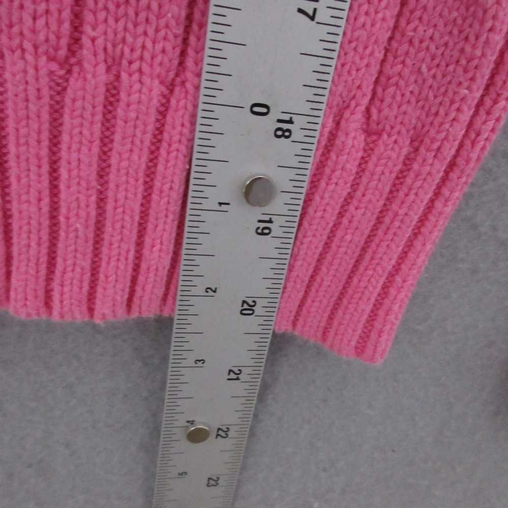Vintage Vineyard Vines Sweater XS or Girl Large Pink Cable Knit Preppy Fisherman - Picture 6 of 10